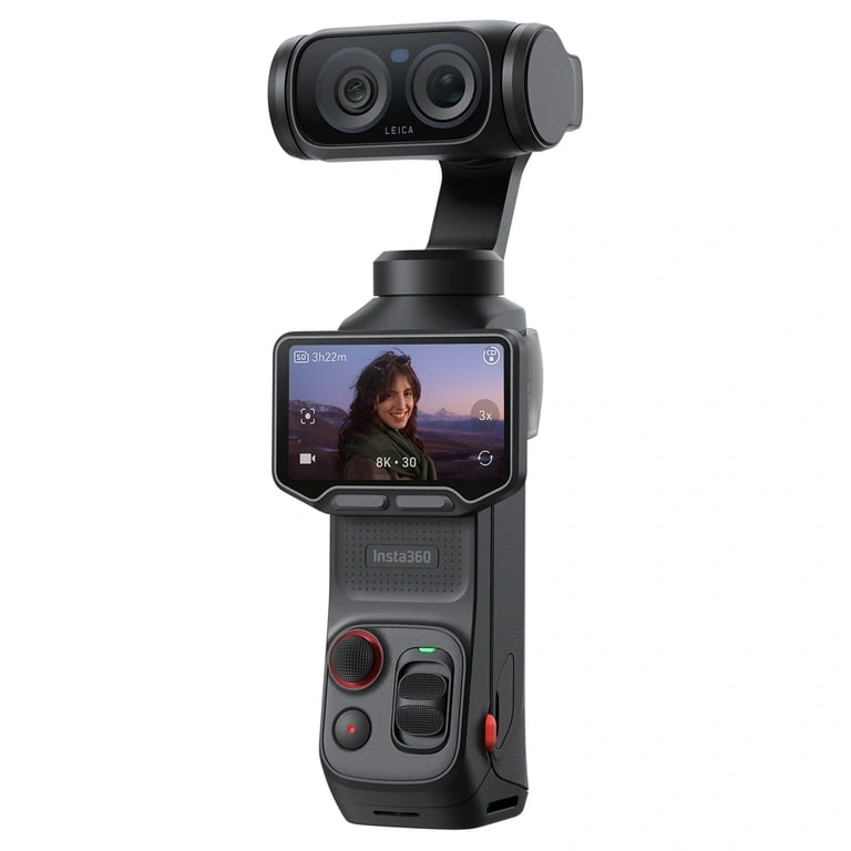 كاميرا جيمبال ثنائية العدسة Insta360 Luna Ultra بدقة 8K - أسود كوني