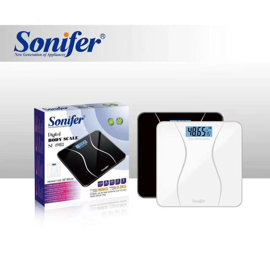 ميزان رقمي لقياس وزن الجسم سونيفر Sonifer Digital Body Scale Model SF-1903 180KG