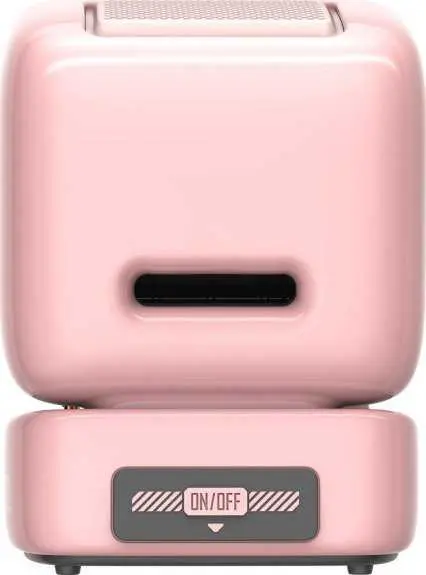 ديفوم – مكبر صوت بلوتوث محمول بتصميم ريترو مع فن بكسل، ديتو-مايك (Pink)