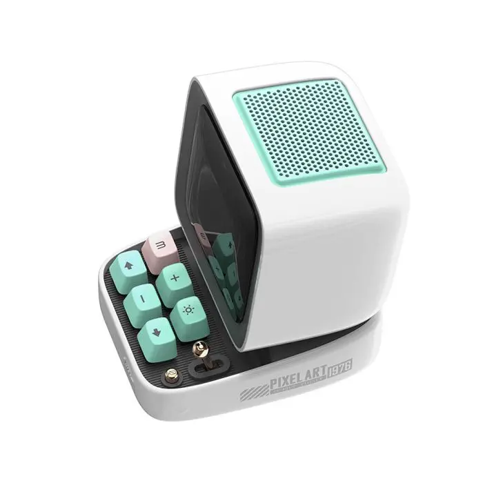 ديفوم – مكبر صوت بلوتوث بفن بكسل وتصميم ريترو، ديتو-برو (White)