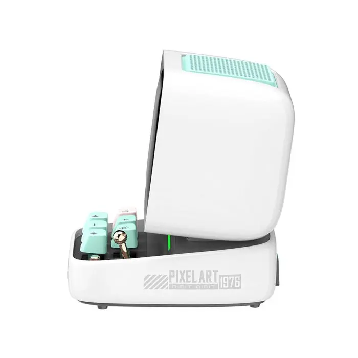 ديفوم – مكبر صوت بلوتوث بفن بكسل وتصميم ريترو، ديتو-برو (White)