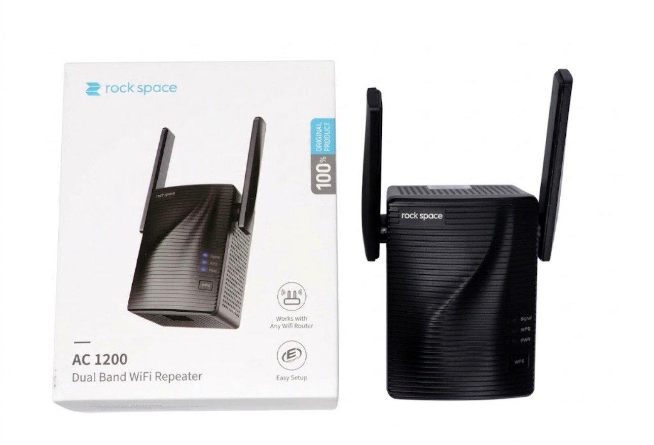 مقوي إشارة الواي فاي rockspace بسرعة 1200 ميجابت في الثانية (AC1200)