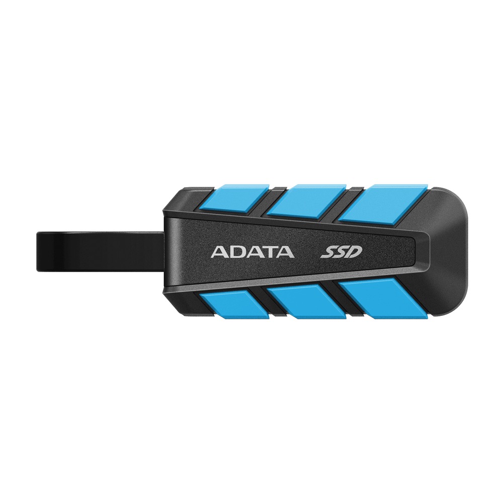 ADATA SC740 1TB USB-C 3.2 Gen 2 Portable External SSD with Built-In Cable - Blue