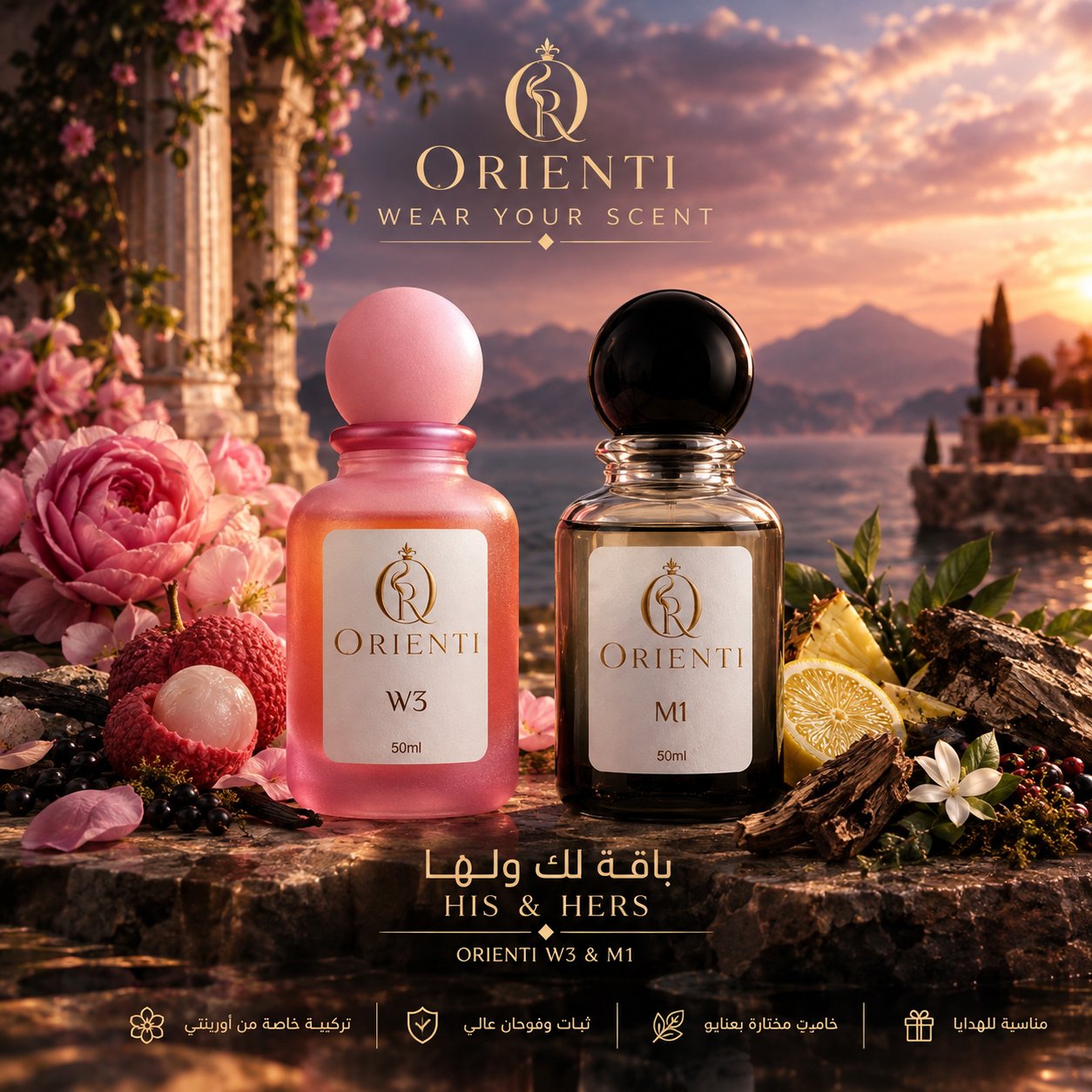 Orienti His & Hers Perfume Set – W3 for Her & M1 for Him