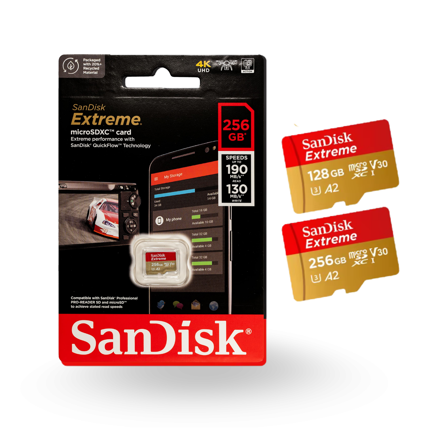 كارت ذاكرة SanDisk Micro SD – سرعة (190MB/s (4K UHD