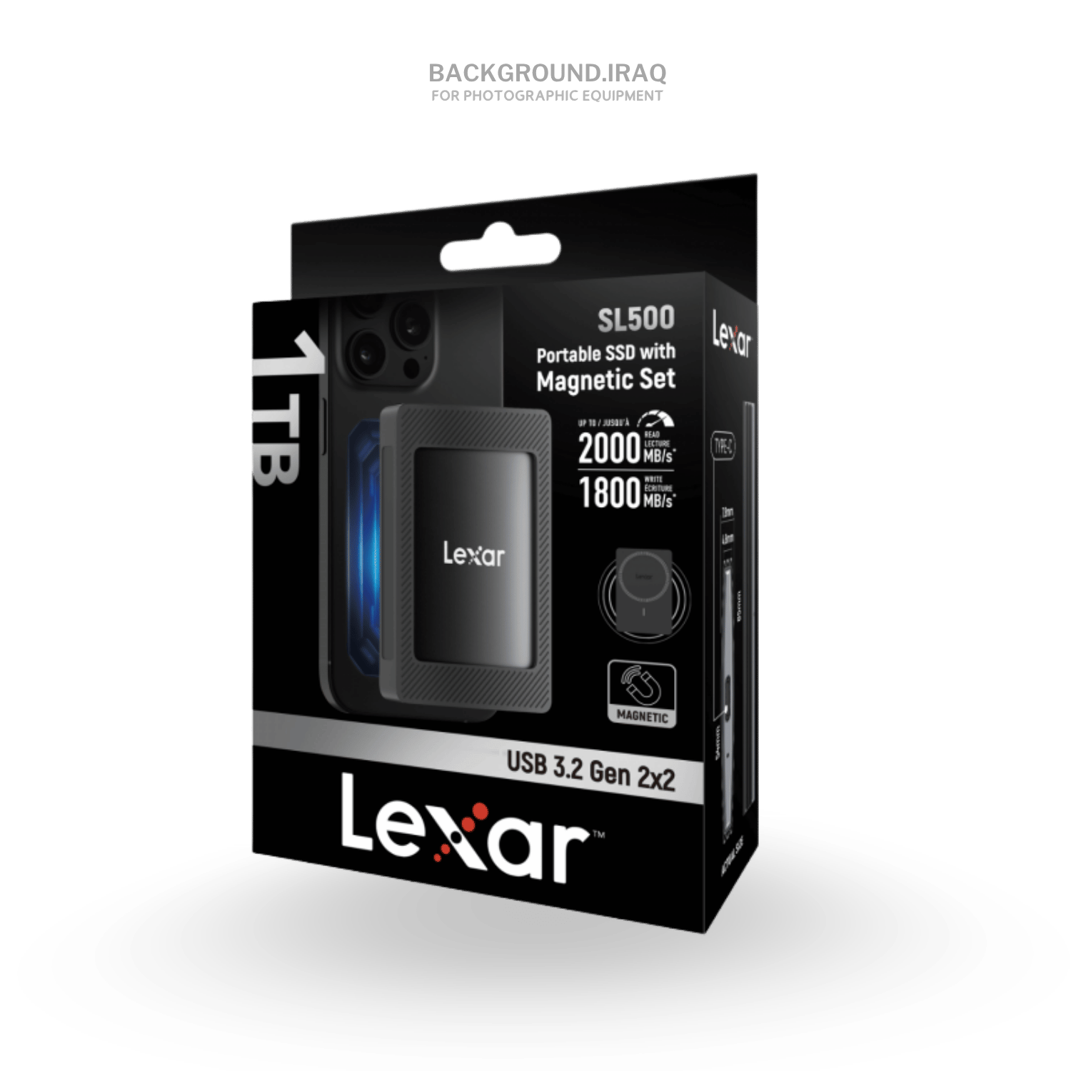 Lexar® SL500 Portable SSD with Magnetic Set 1TB & 2TB
