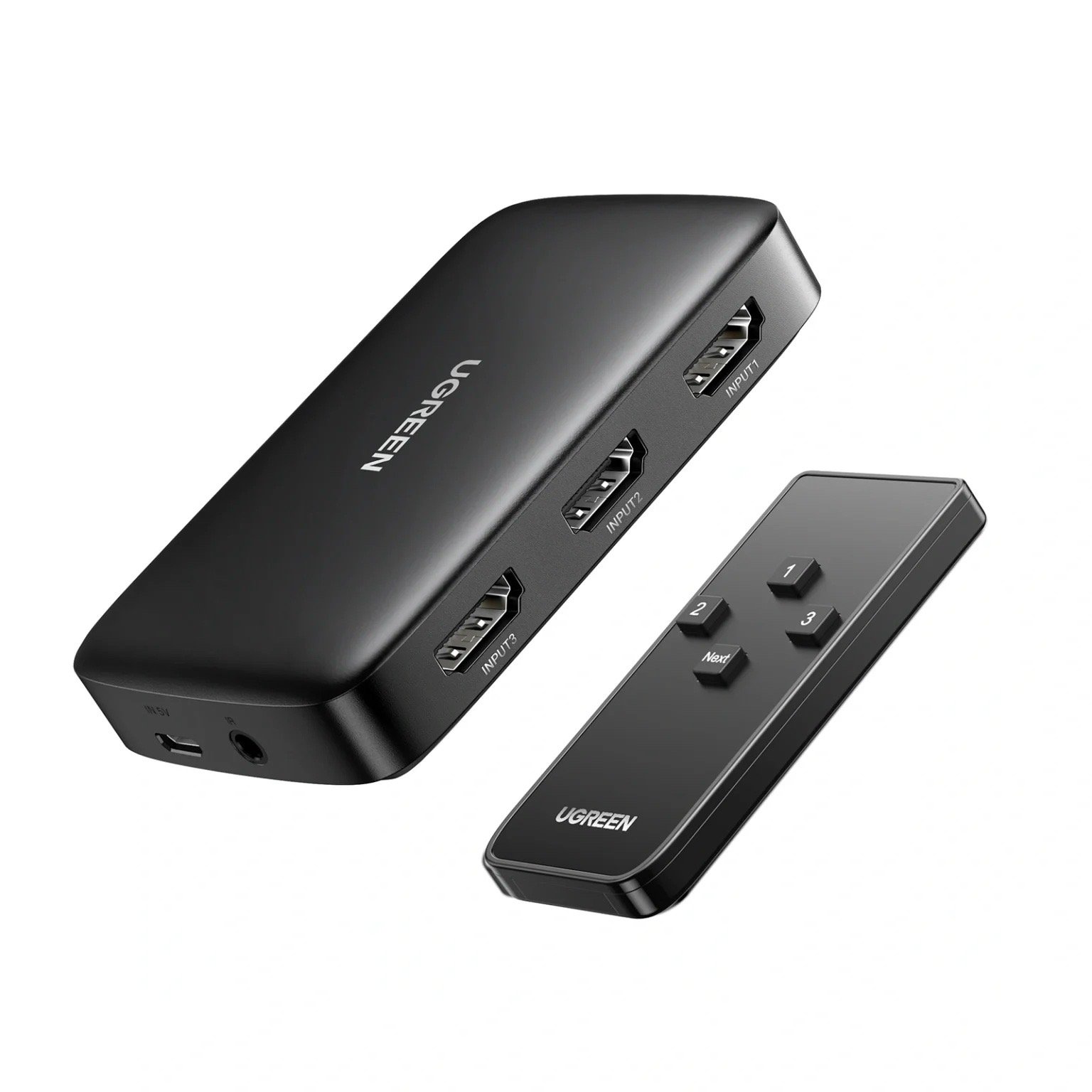 مبدل HDMI من UGREEN (3 مداخل ومخرج واحد) بدقة 4K وتردد 30 هرتز