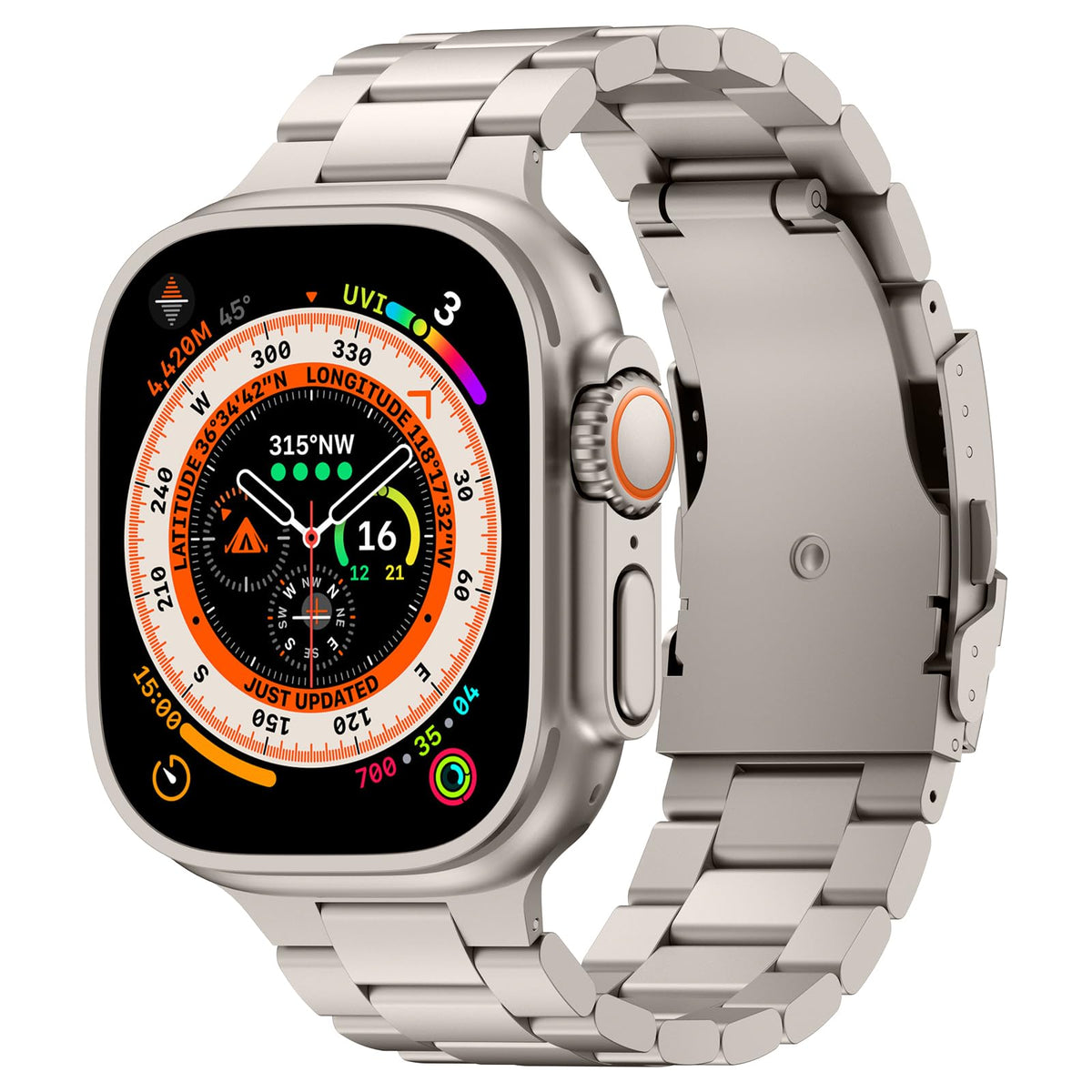 سير فقط (بدون ساعة) - COTECi Titanium Armor Band 2 لساعة ابل