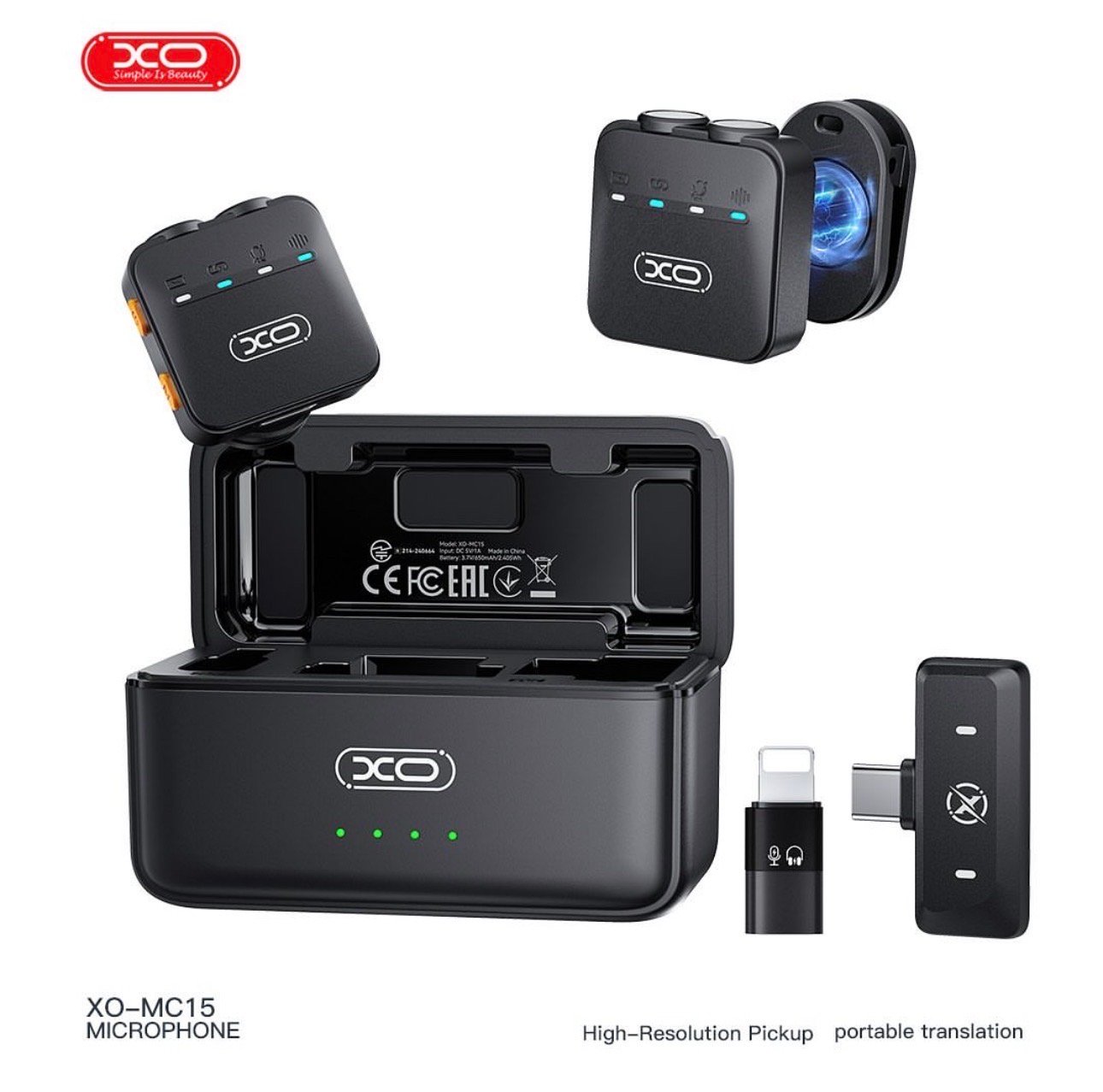 XO-MC15 – مايكروفونات لاسلكية احترافية مزدوجة يعمل على الآيفون والاندرويد