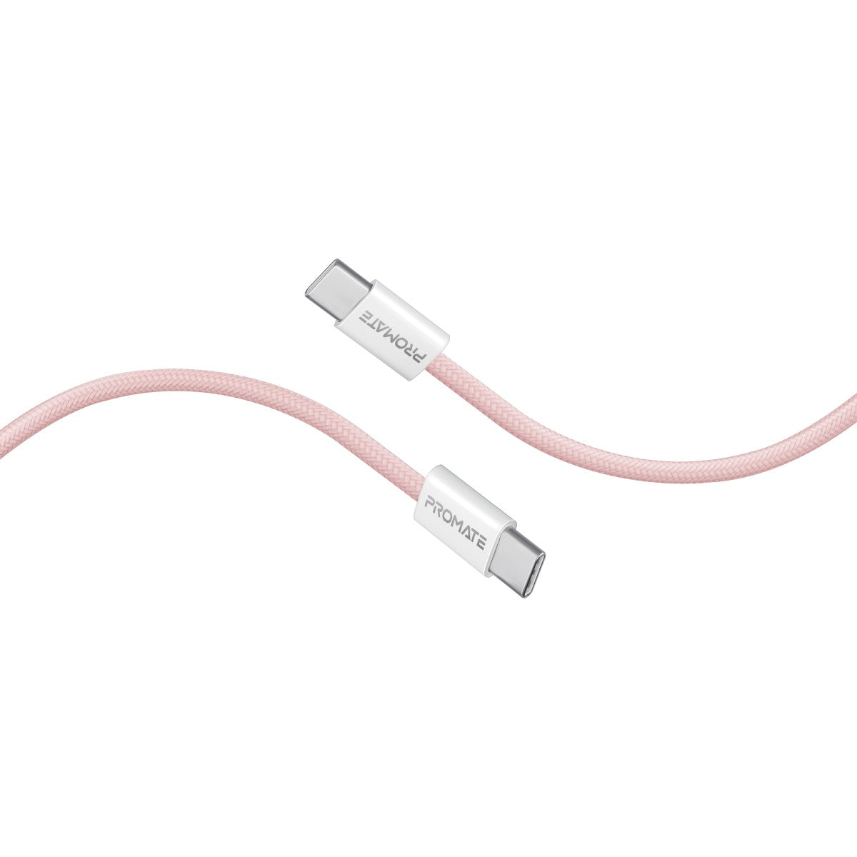 بروميت EcoLine-CC120 كيبل USB-C إلى USB-C بطول 1.2 متر وقدرة 60W - وردي