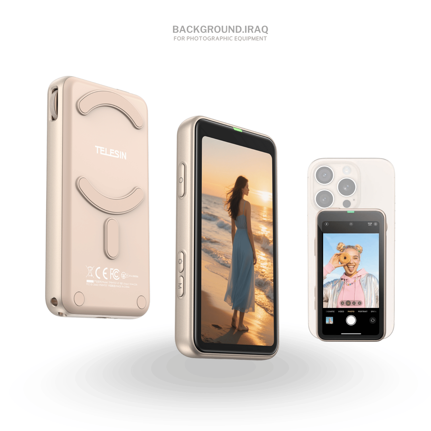 TELESIN Magnetic Selfie & Vlog Monitor Screen for Phone