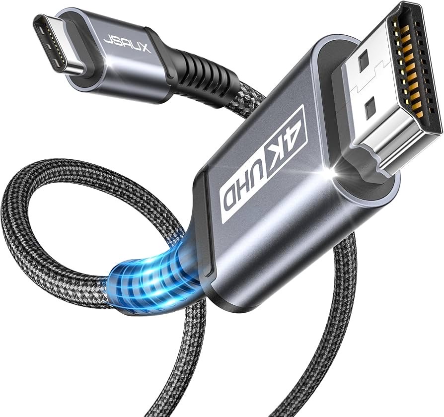 كابل Jsaux من USB-C إلى HDMI بطول 2 متر، يدعم دقة 4K بتردد 60 هرتز