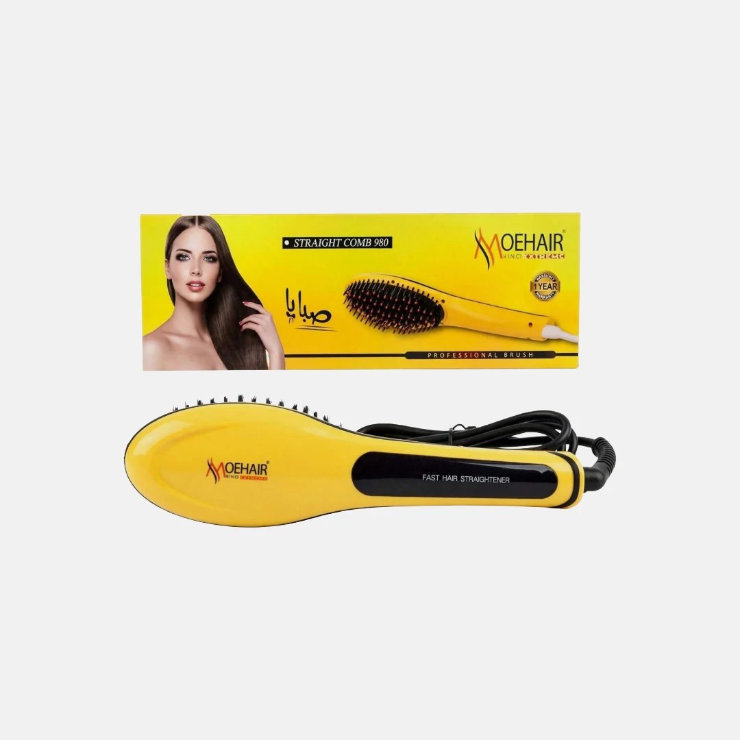 Mohair Electric Hair Straightening Brush (Model 980) – for smooth, shiny hair in minutes