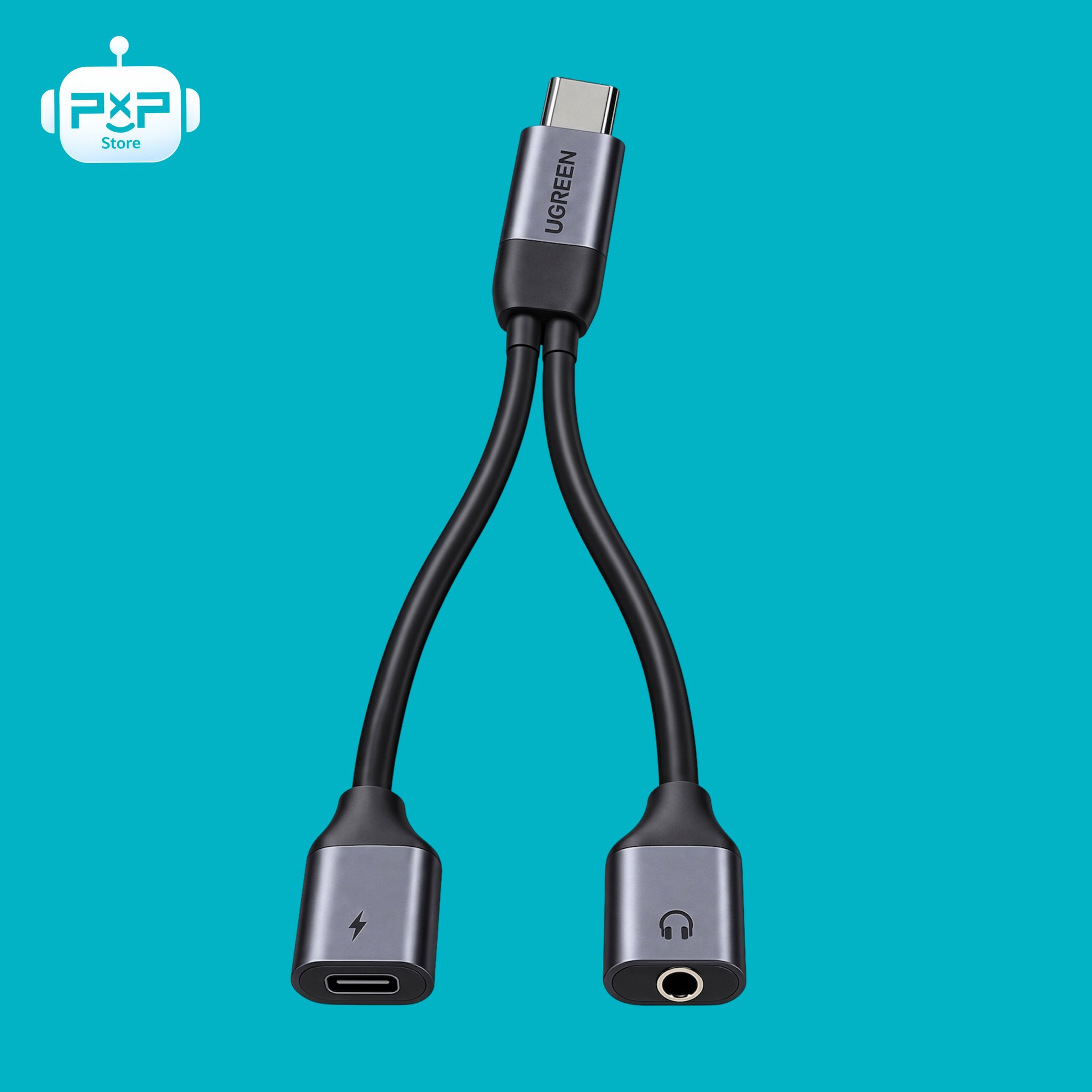محول يوغرين USB-C إلى منفذ صوت 3.5 ملم مع منفذ شحن