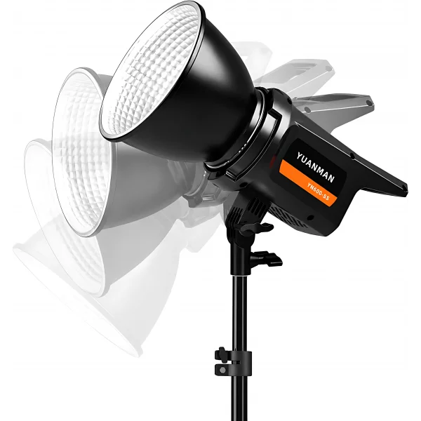 طقم إضاءة استوديو Yuanman BT-YM-S600 بقوة 100W COB LED مع سوفت بوكس فانوس 65 سم وستاند 2.8 متر - 5600K CRI 95 بقاعدة Bowens