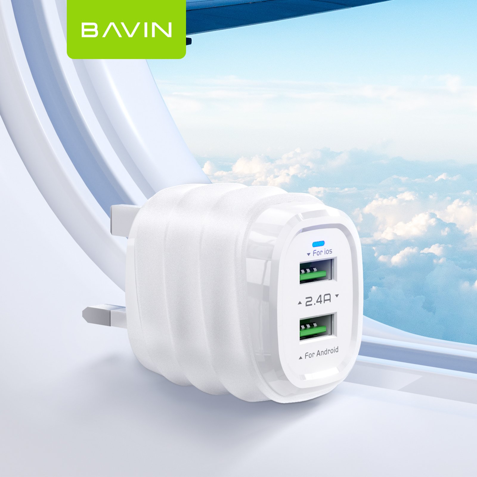 Bavin charger fast 2 port USB
