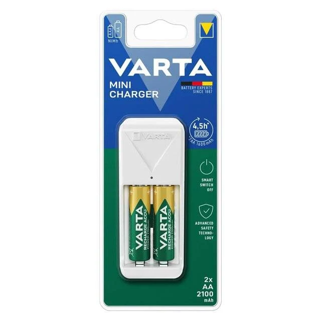 Varta Mini Charger with 2×AA 2100mAh