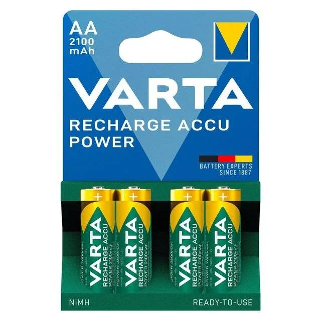 Varta Recharge Accu Power AA 2100mAh (4 Batteries)