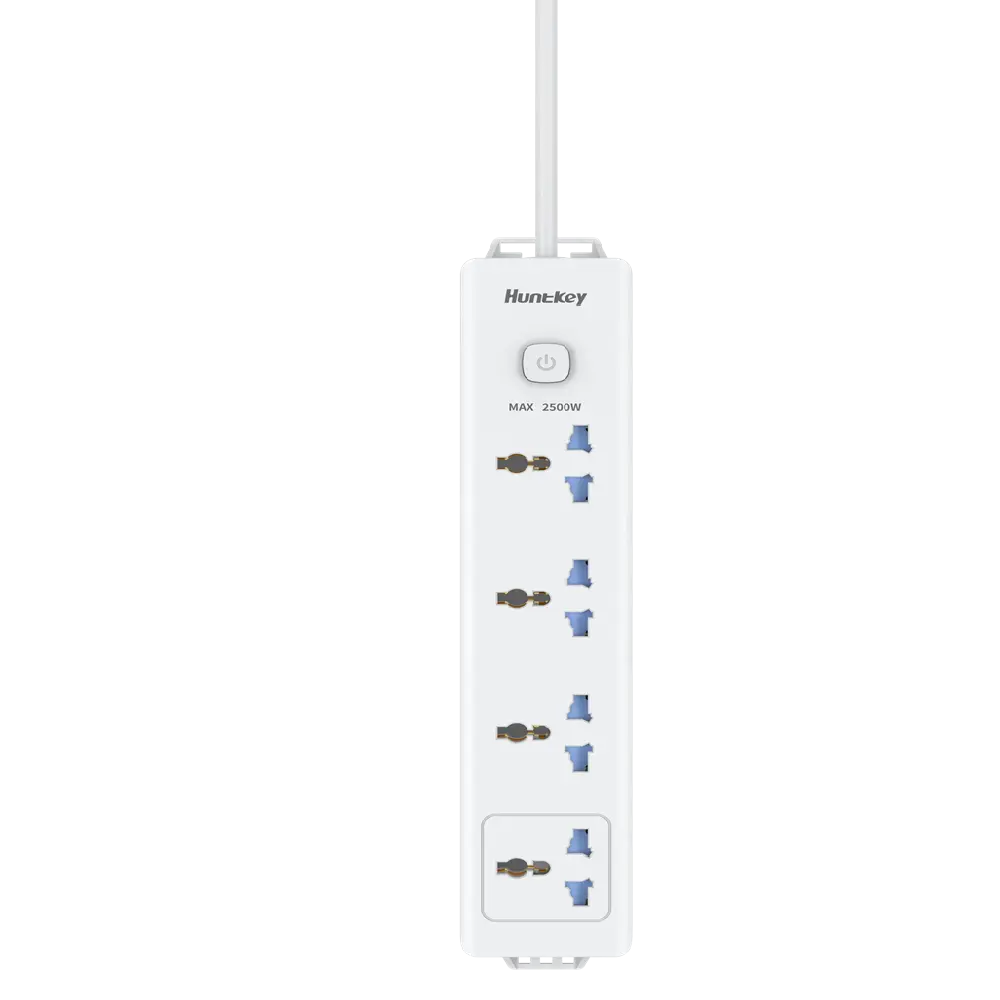 Huntkey DMB401 4-Outlet Universal Power Strip with Surge Protection - 2500W, 3m