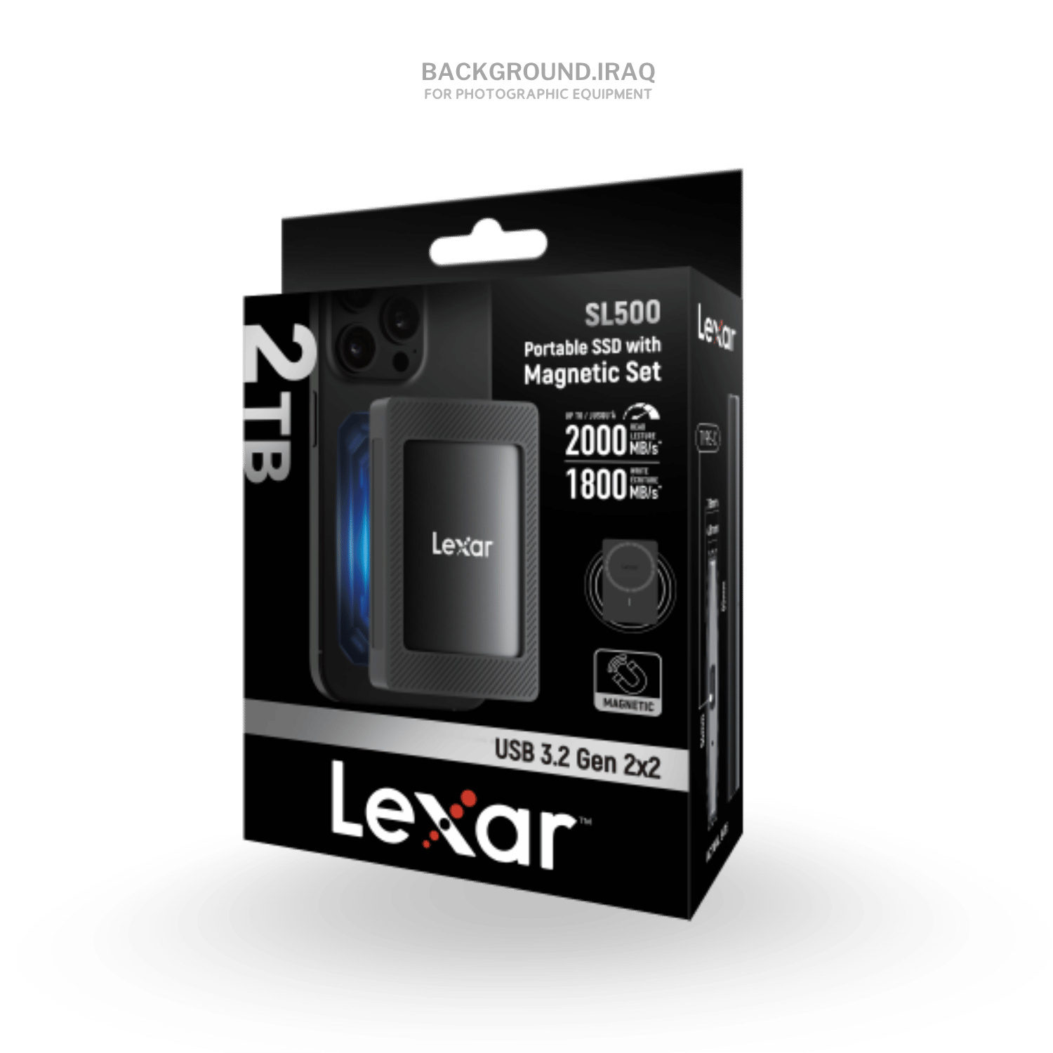Lexar® SL500 Portable SSD with Magnetic Set 1TB & 2TB