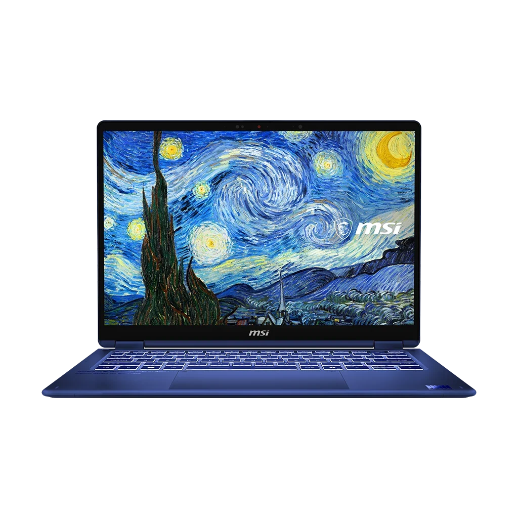 MSI Prestige 14 Flip AI+ Starry Night - Van Gogh Edition Copilot+ PC - 14” FHD+ OLED 60Hz Touchscreen - Intel Core Ultra X9 378H - 32GB RAM - 1TB SSD - Shared - WIN 11