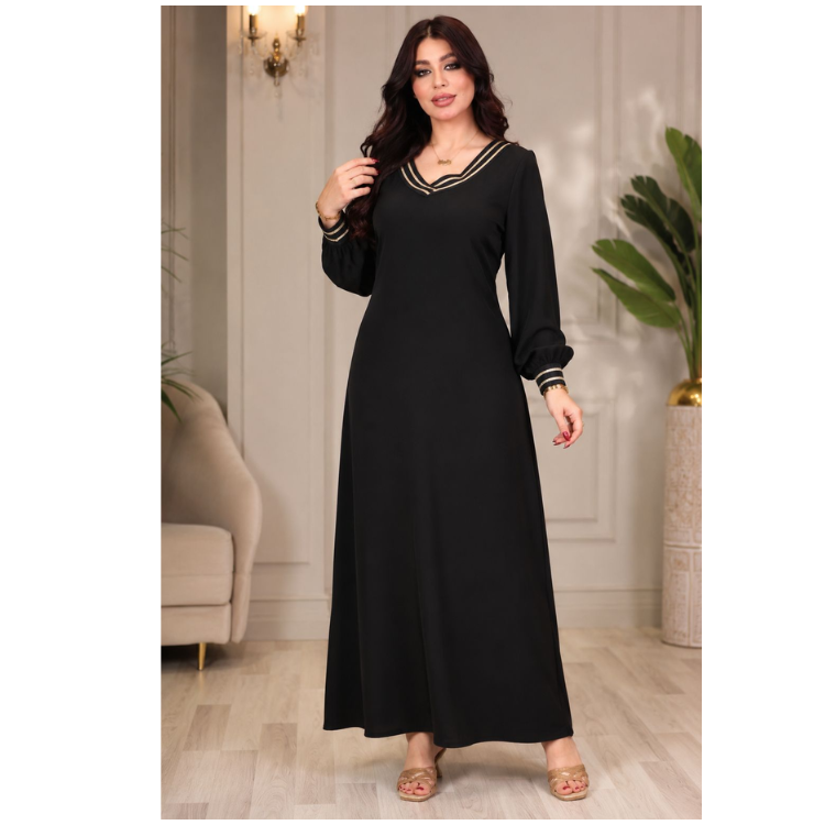 دشداشه كلاسيك سوداء Noir Queen Dress
