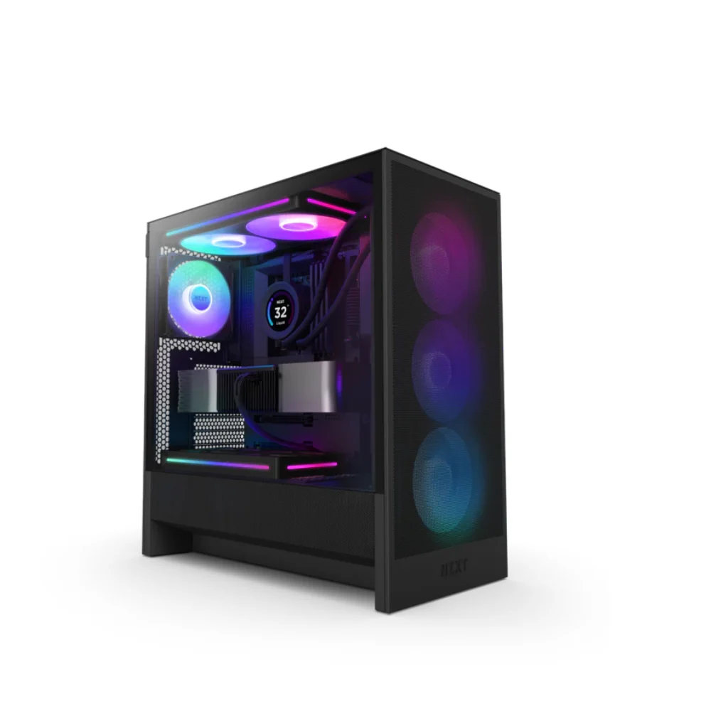NZXT H5 FLOW RGB EDITION ATX MID TOWER CASE 2024-BLACK