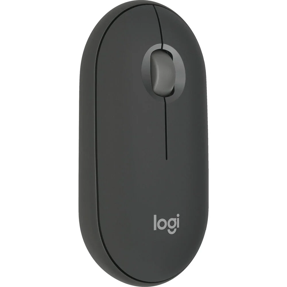 Logitech Pebble Mouse 2 M350s – Slim, Ambidextrous Bluetooth Mouse, Quiet Clicks, Multi-Device, Up to 24-Month Battery – Tonal Graphite