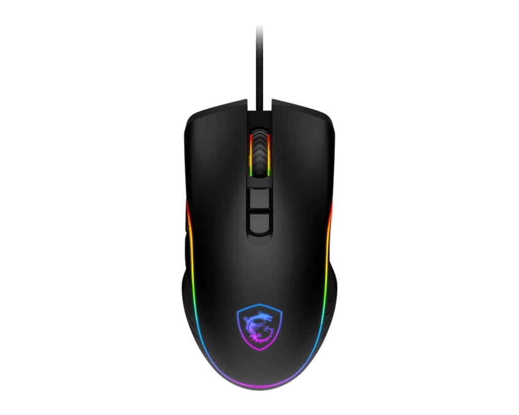 MSI FORGE GM300 Gaming Mouse – 7200 DPI, RGB Lighting, 7 Buttons, Symmetrical Design, 10M Click Durability