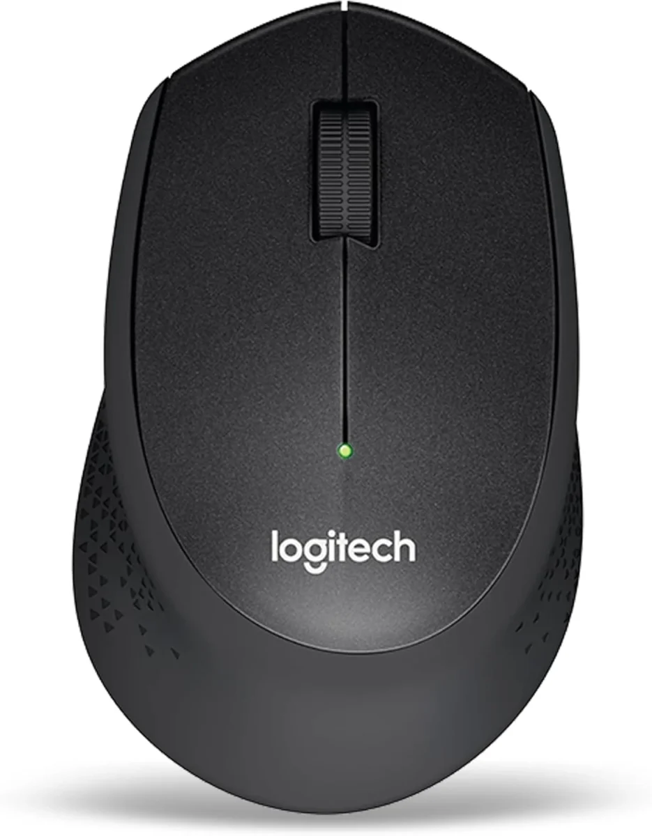 Logitech M330 Silent Plus Wireless Mouse , SilentTouch Quiet Clicks , Right-Hand Comfort Design , High-Precision Tracking , 10m Wireless Range , USB Receiver , 24-Month Battery Life , Black