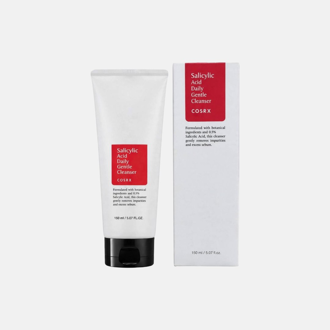 COSRX gentle salicylic acid cleanser to purify pores and remove oil and impurities