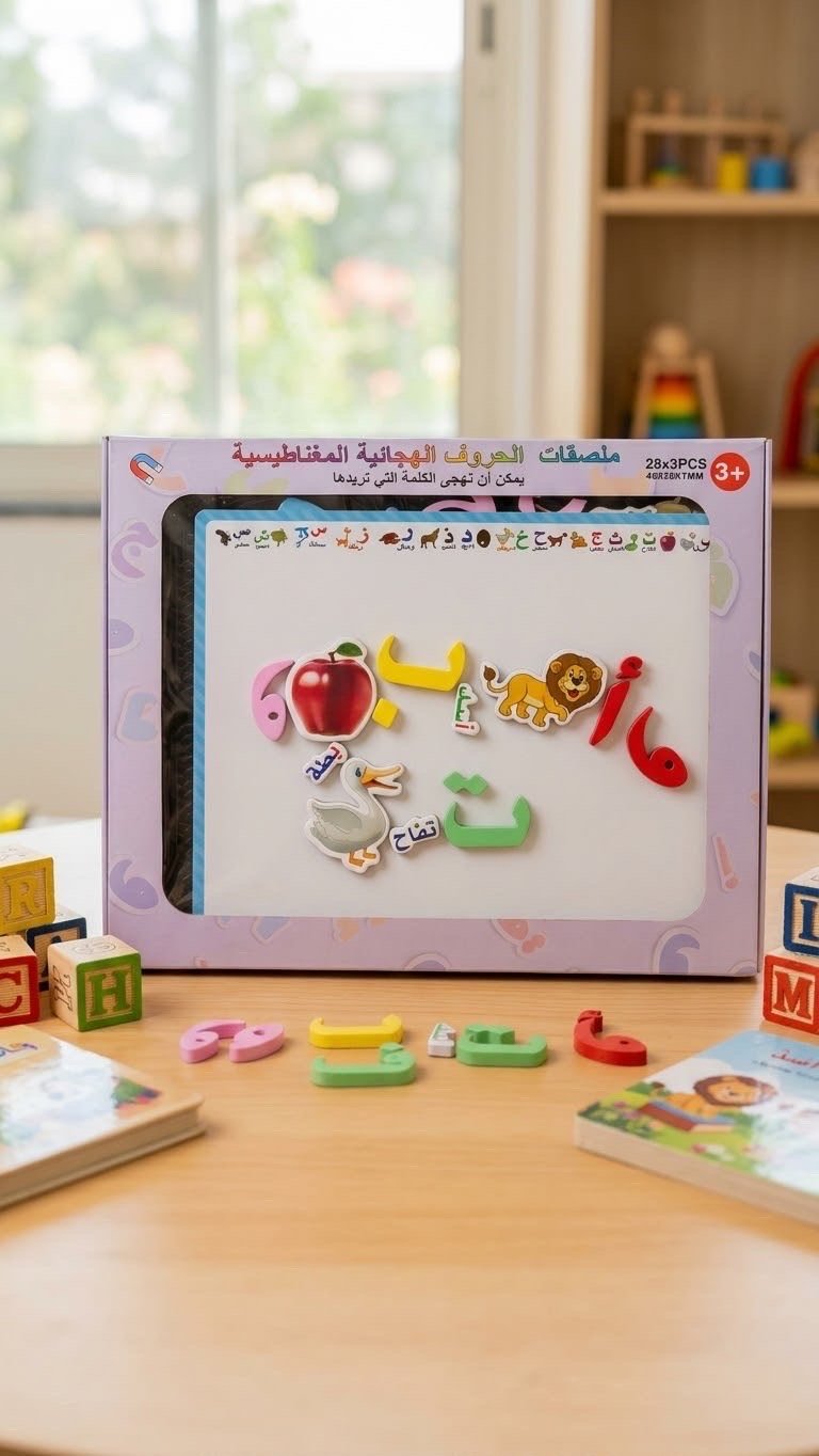 Magnetic Arabic Alphabet Letters & Words Learning Set for Kids