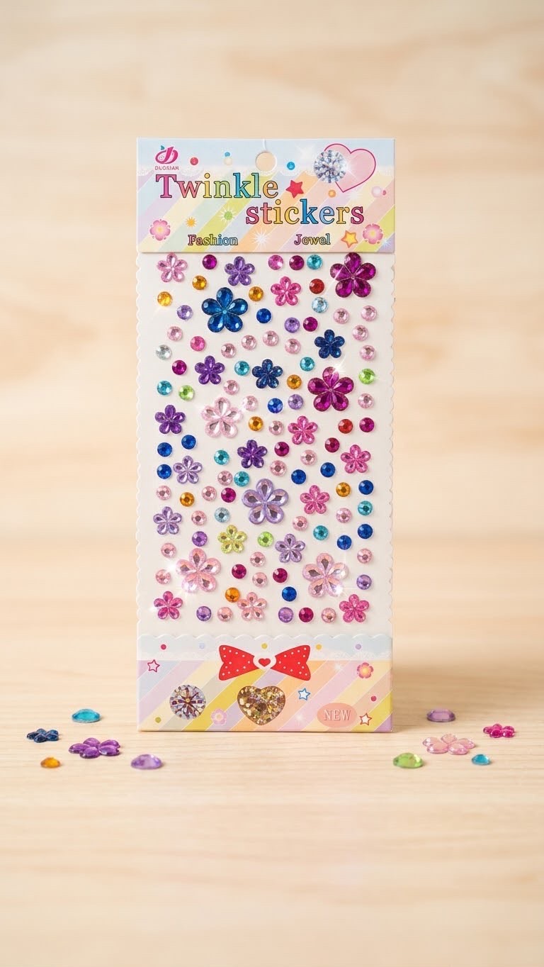 Twinkle Fashion Jewel Stickers & Crystal Rhinestones Craft Sheet
