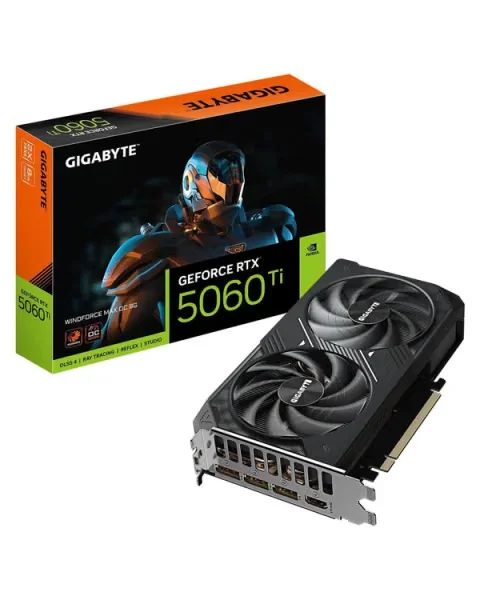بطاقة شاشة جيجابايت جيفورس RTX 5060 Ti ويندفورس أو سي بسعة 8 جيجابايت