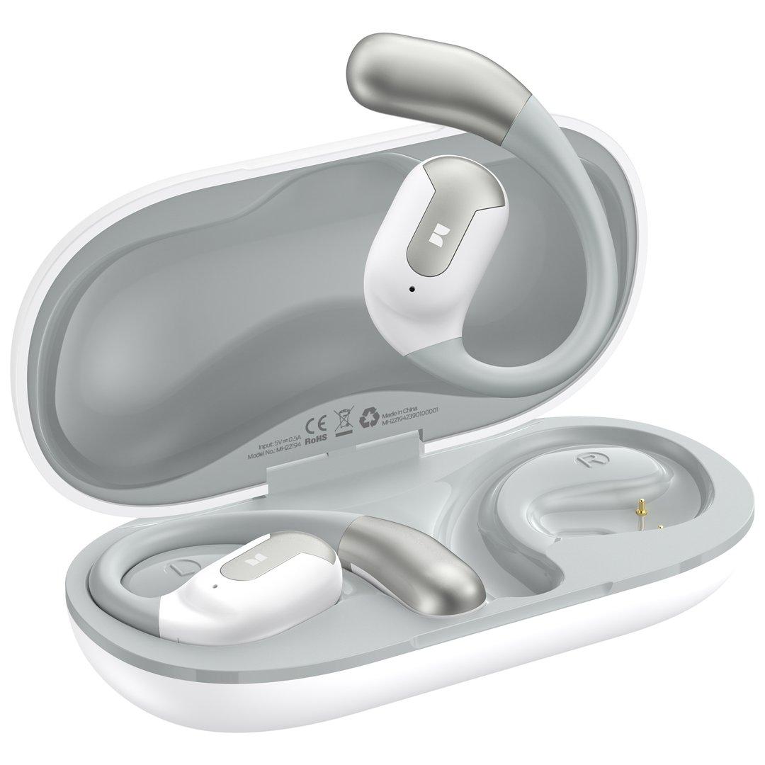 مونستر - سماعة بلوتوث لاسلكية Open Ear AC317 - ابيض