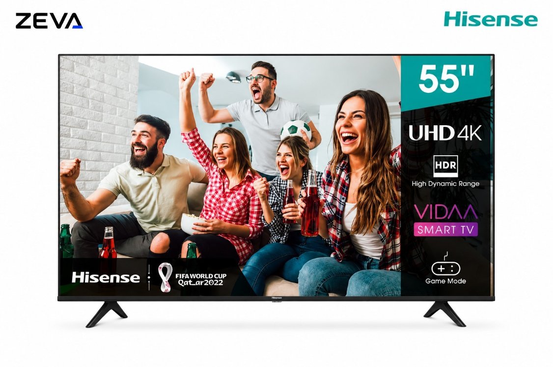 Hisense 55-Inch 4K UHD Smart LED TV with VIDAA OS and Dolby Vision
