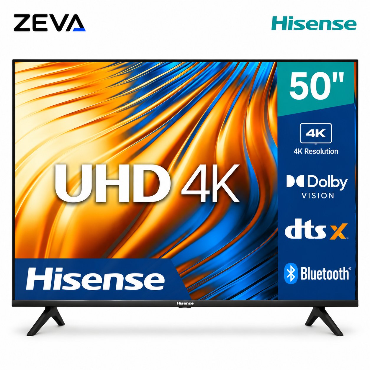 تلفزيون هايسنس سمارت 50 بوصة بدقة 4K UHD وتقنية Dolby Vision ونظام VIDAA