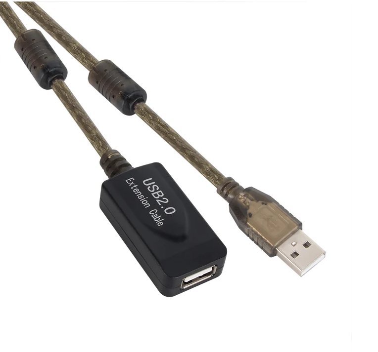 كيبل تمديد USB من VCOM بطول 15 متر مع دائرة إلكترونية مدمجة