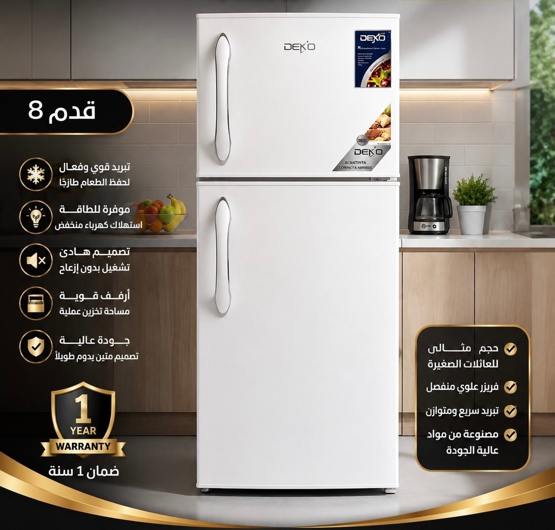 ثلاجة ديكو 8 قدم 2 باب