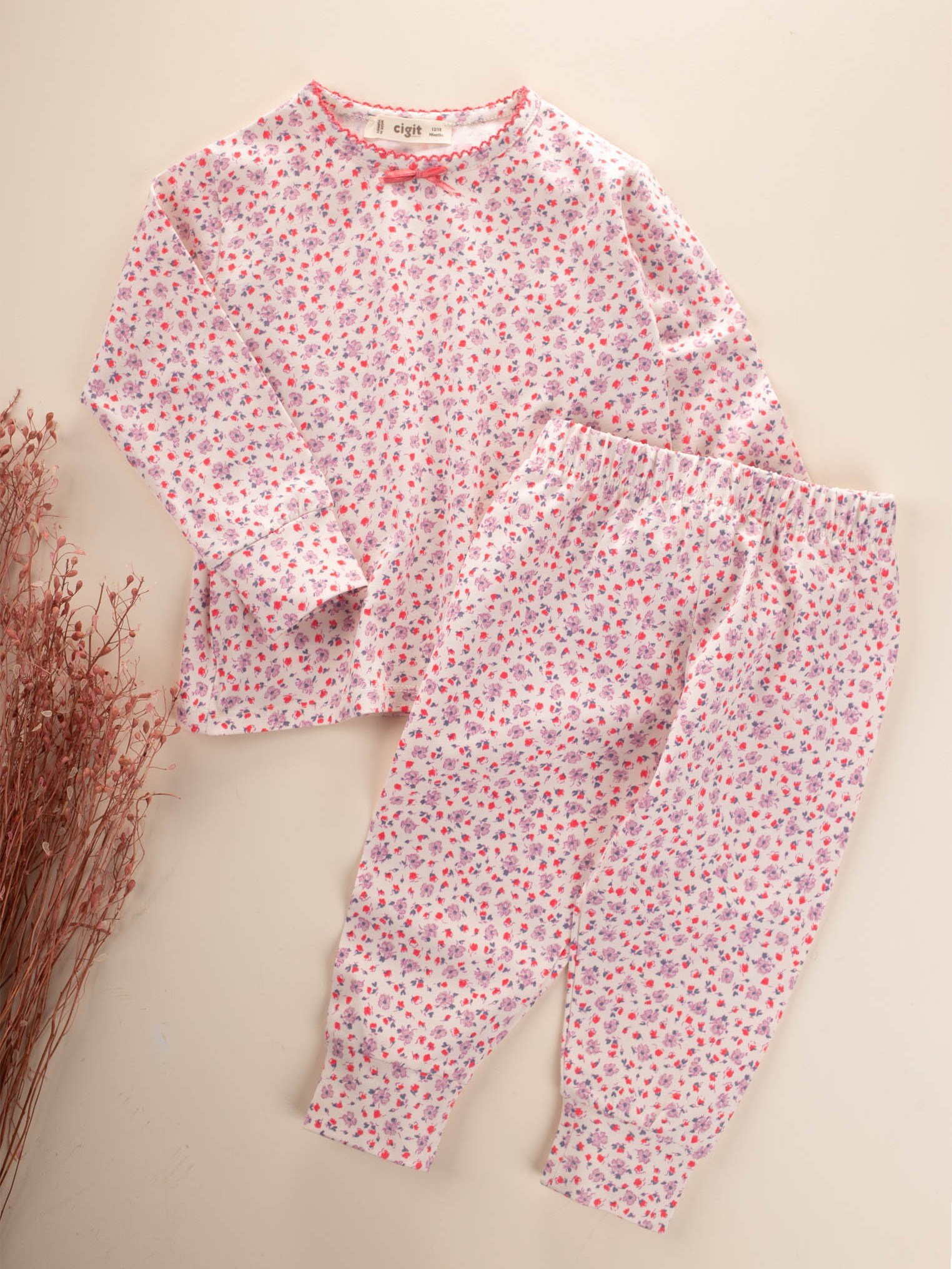 Kids' Pajama Set - Ecru (1-8 Years) - Cotton & Elastane