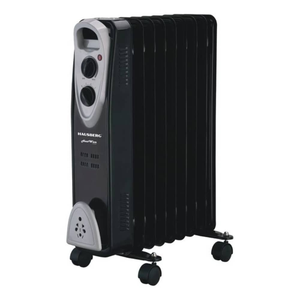 مدفأة زيت كهربائية هاوسبيرغ Hausberg بقوة 2500W – أسود