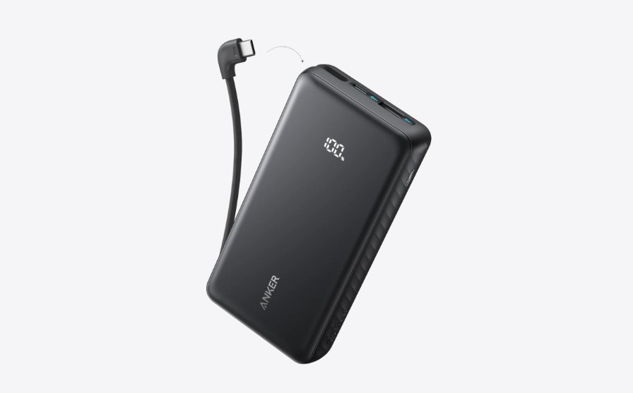 بور بانك أنكر زولو (20K، بقوة 22.5 واط، مع كيبل USB-C مدمج)