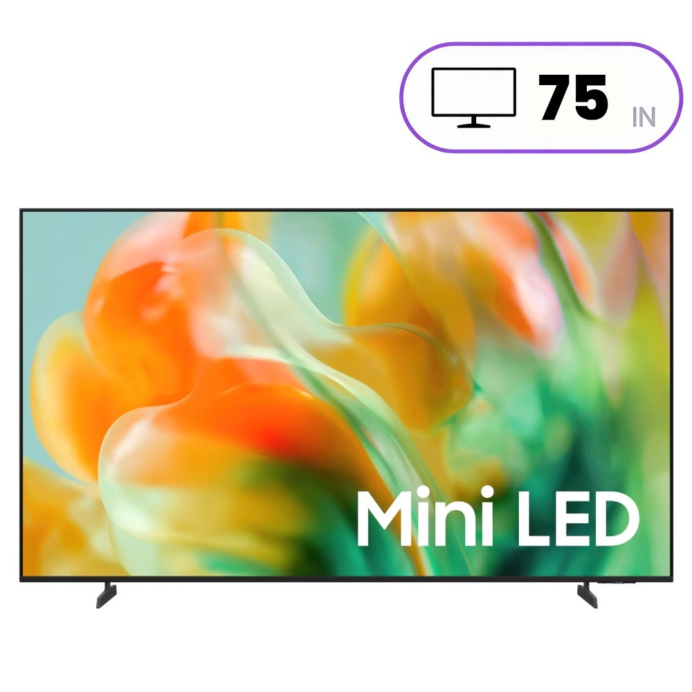 تلفزيون سامسونج Samsung بشاشة 75 بوصة بدقة 4K Ultra HD بتردد 144 Hz تلفاز ذكي Tizen Mini-LED – أسود