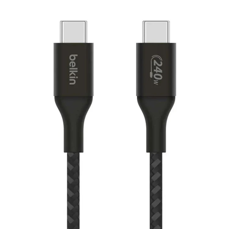 كيبل بيلكين بوست تشارج من USB-C إلى USB-C بقدرة فائقة 240 واط - أسود