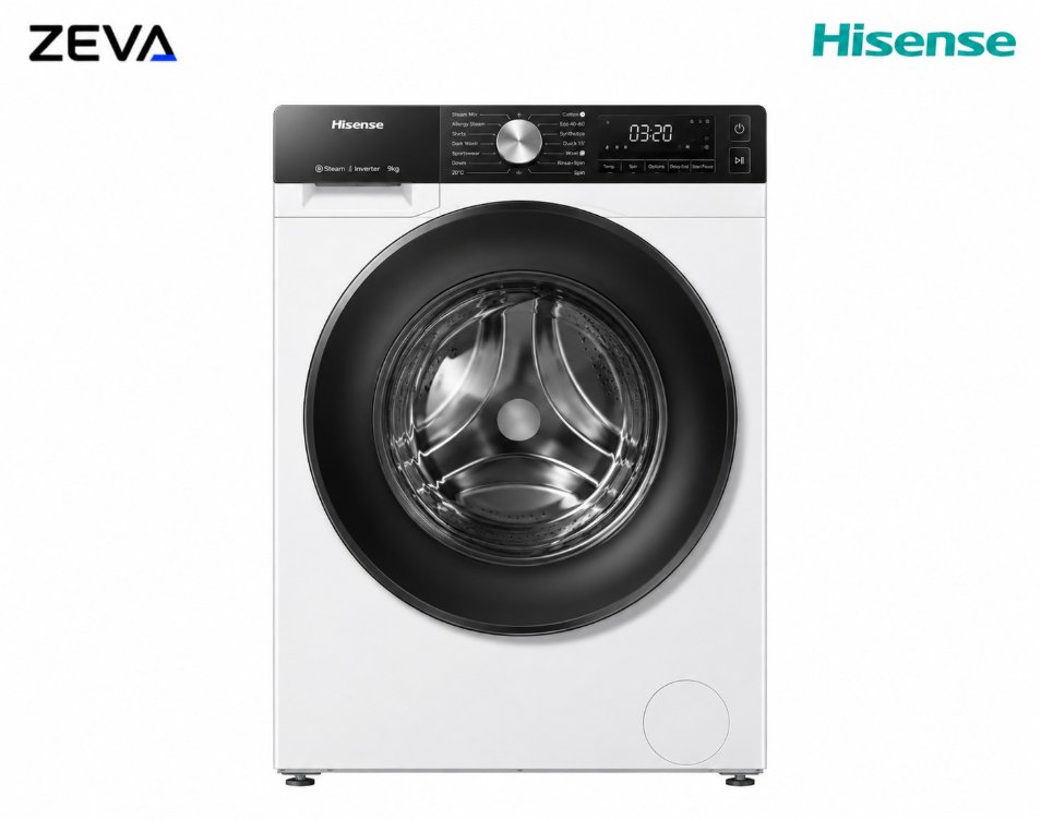 Hisense 9kg Front Load Washing Machine with Steam Refresh and Wi-Fi ConnectLife