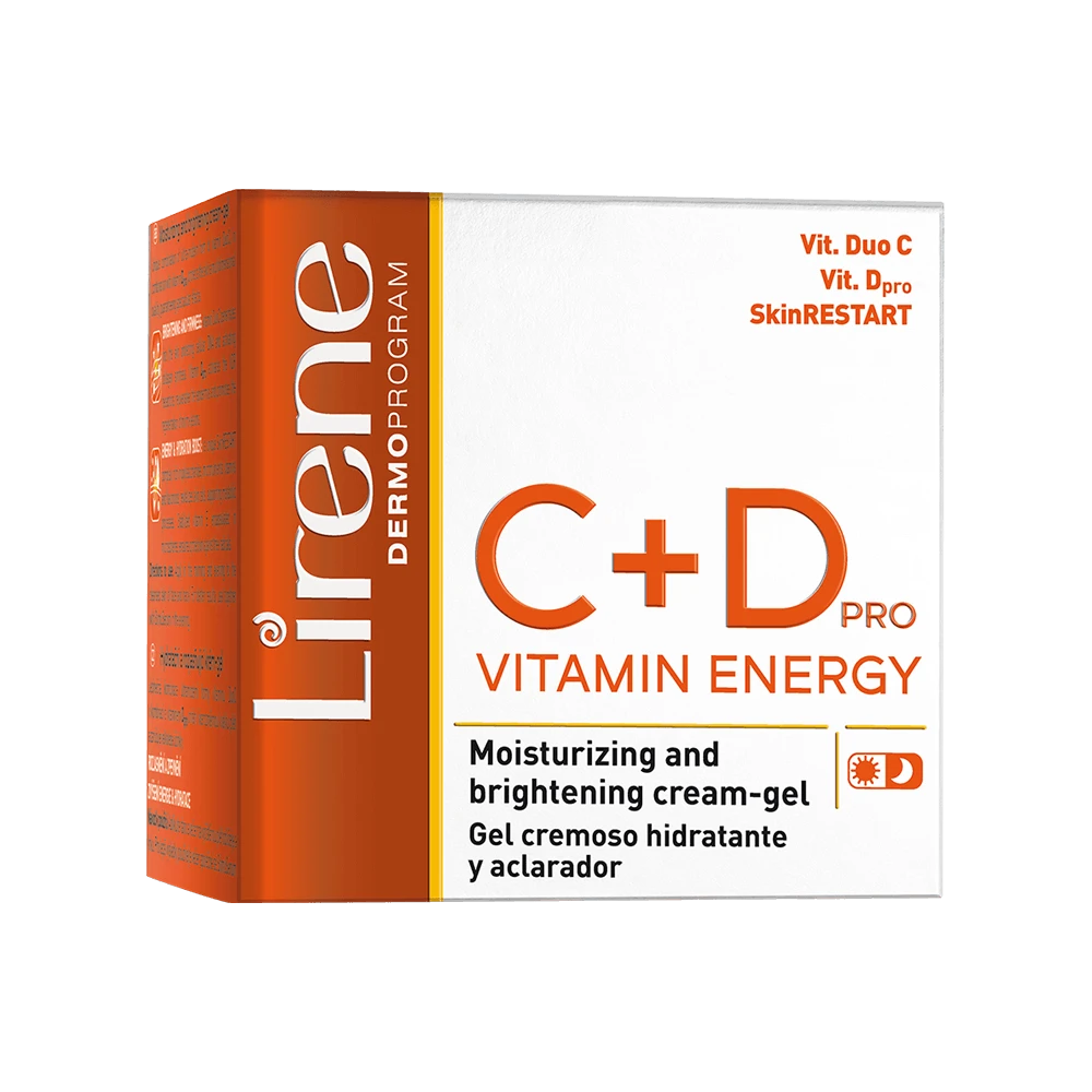 كريم-جل "Lirene C+D Pro Vitamin Energy" المرطب والمُفتِّح للبشرة