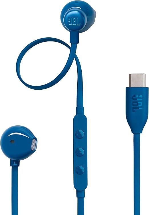 جي بي ال سماعة أذن Tune 305C سلكية بمنفذ USB-C - ازرق