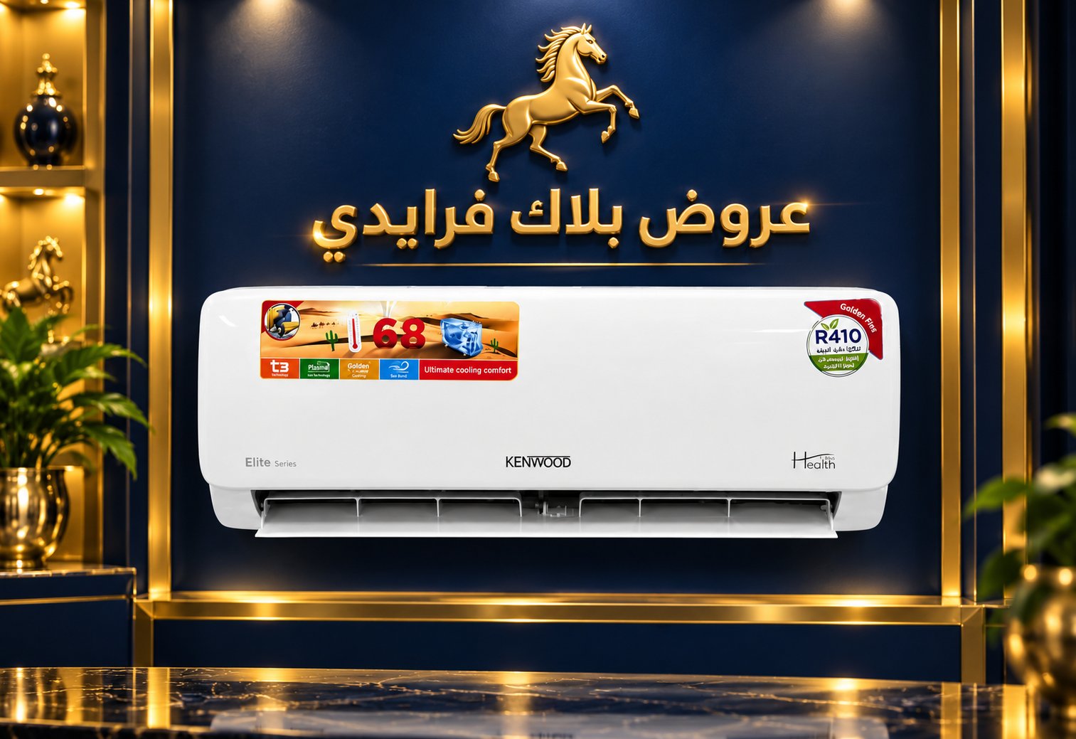 سبلت كينوود 1 طن حار وبارد موديل KN-ES12HR