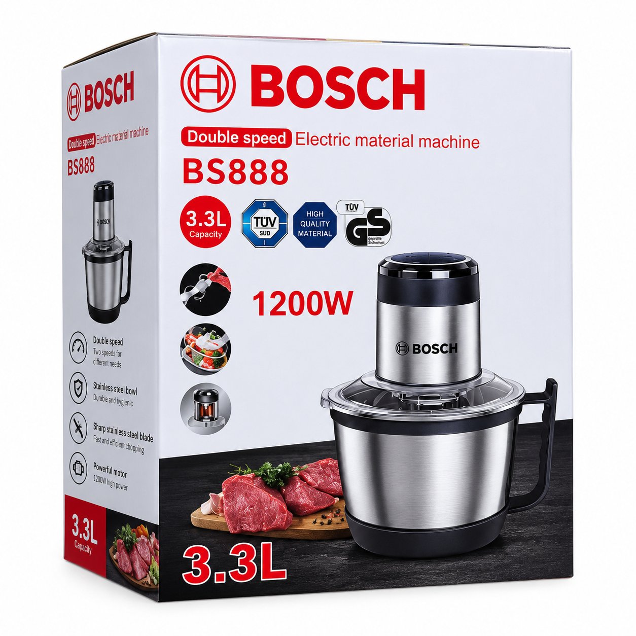 Bosch 3.3L Stainless Steel Food Processor Bowl