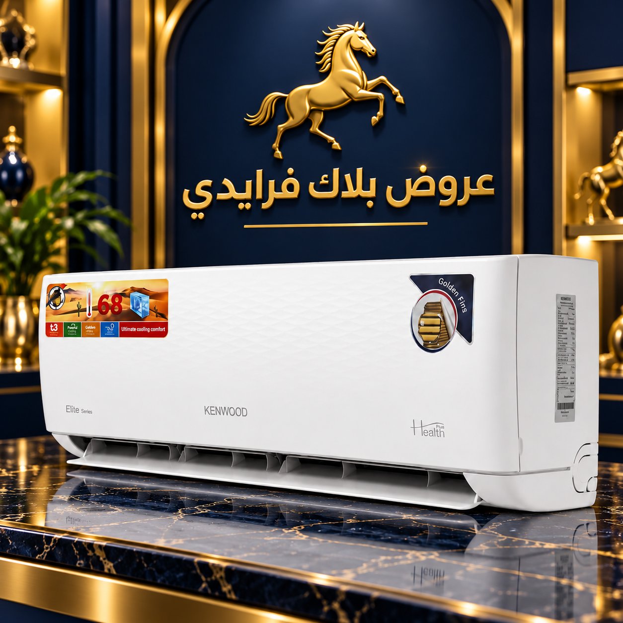 سبلت كينوود 1.5 طن حار وبارد موديل KN-ES18HR